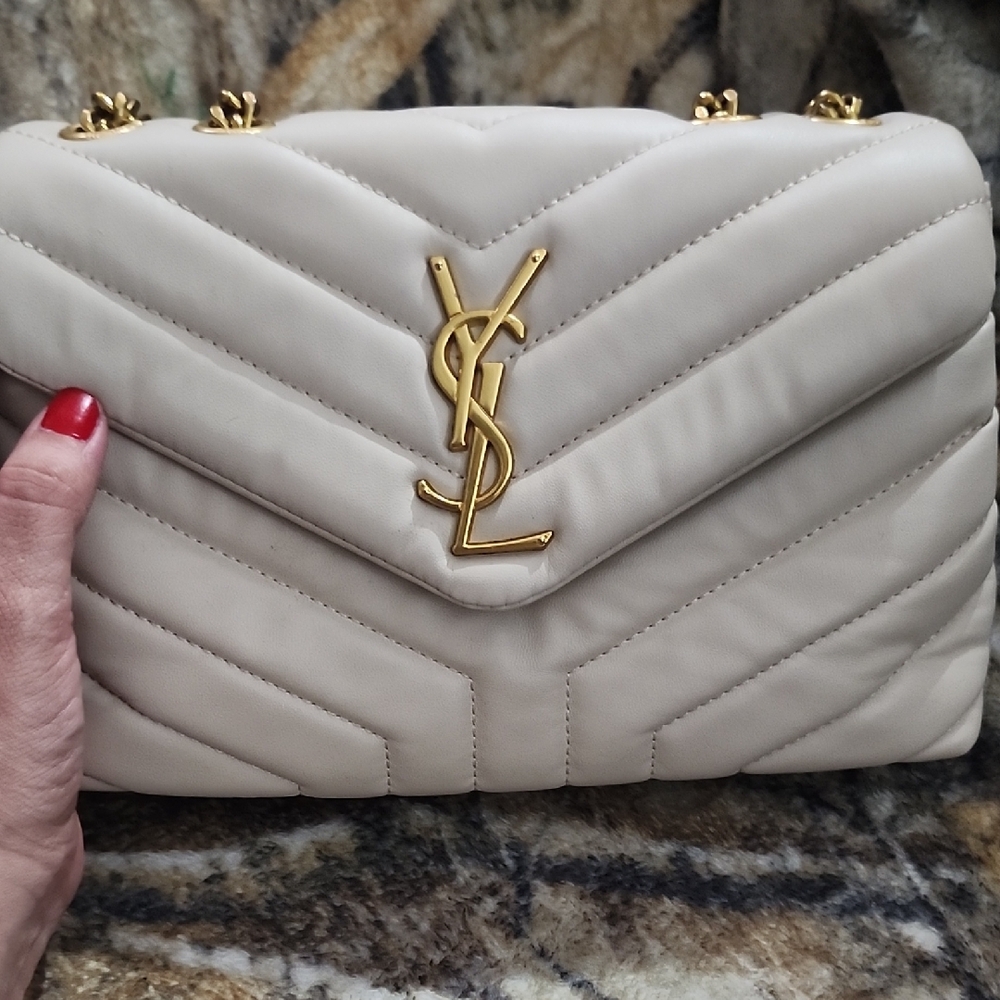 Quilted Cream Shoulder Bag